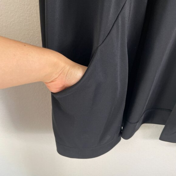 Susan Graver Womens Plus 1X Premier Black Open Front Cardigan Stretch Pockets - Picture 9 of 10